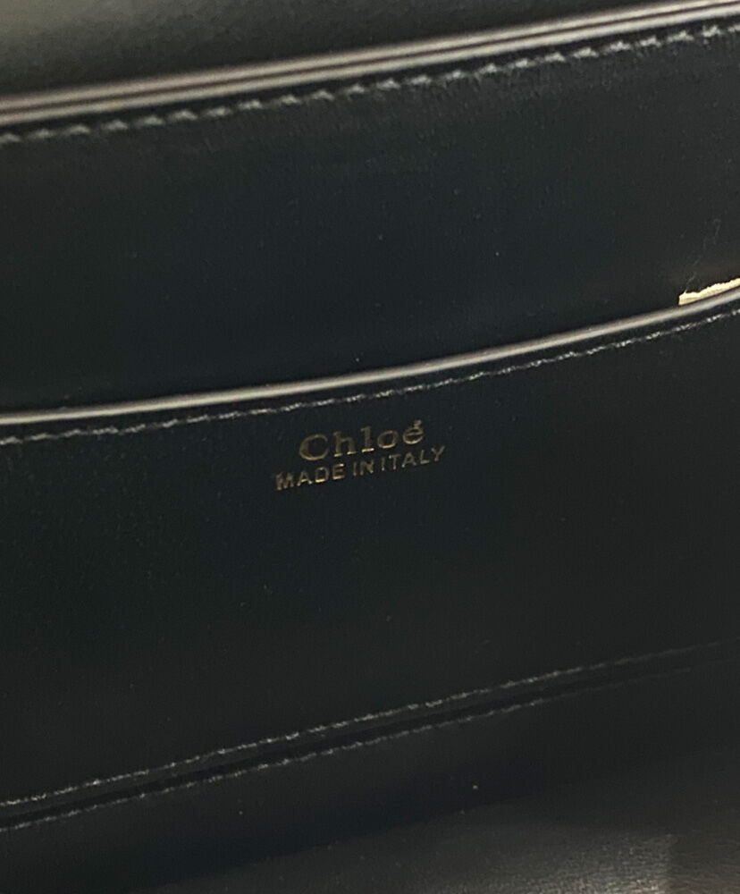 Chloe Kattie Cross Body Bag Shiny Calfskin Black